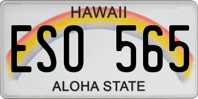 HI license plate ESO565