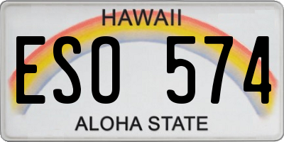 HI license plate ESO574