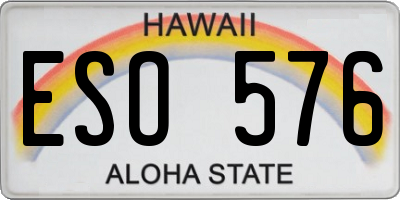 HI license plate ESO576