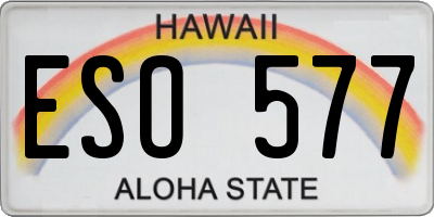 HI license plate ESO577