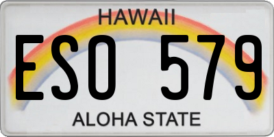HI license plate ESO579