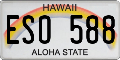 HI license plate ESO588