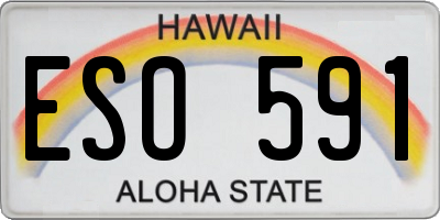 HI license plate ESO591