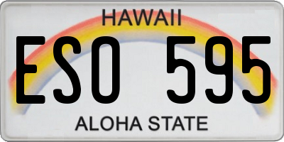 HI license plate ESO595