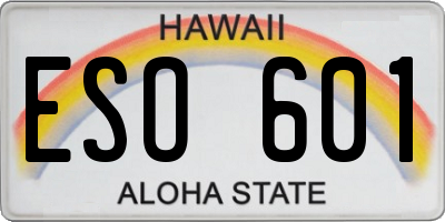 HI license plate ESO601