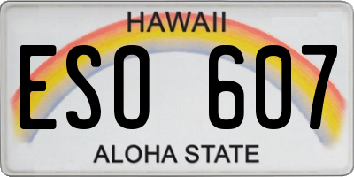HI license plate ESO607