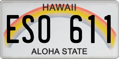 HI license plate ESO611