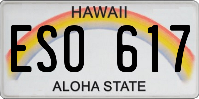 HI license plate ESO617