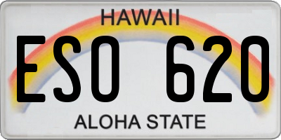 HI license plate ESO620