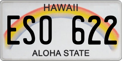 HI license plate ESO622