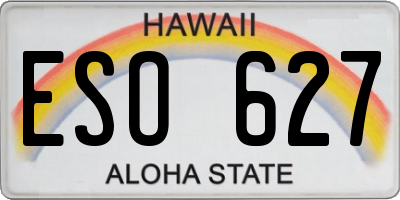 HI license plate ESO627