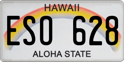 HI license plate ESO628
