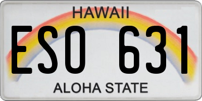 HI license plate ESO631