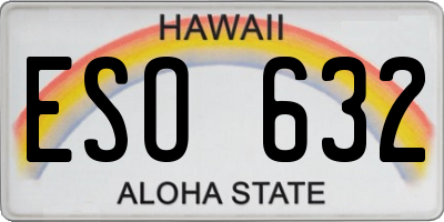 HI license plate ESO632