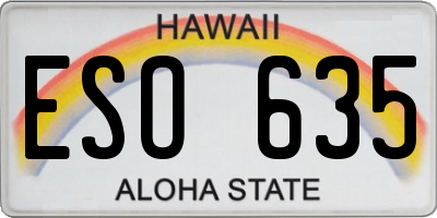 HI license plate ESO635