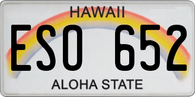 HI license plate ESO652