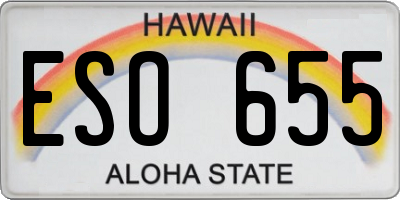 HI license plate ESO655
