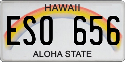 HI license plate ESO656