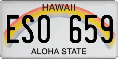 HI license plate ESO659