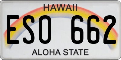 HI license plate ESO662