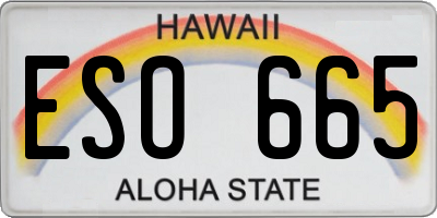HI license plate ESO665