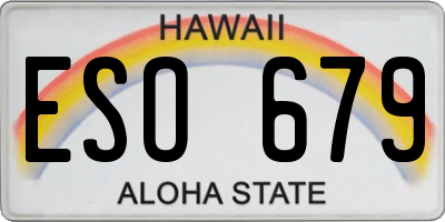 HI license plate ESO679