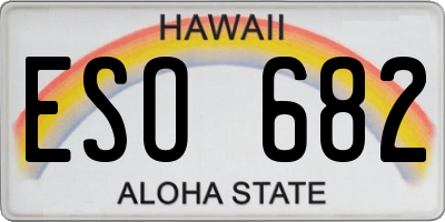 HI license plate ESO682