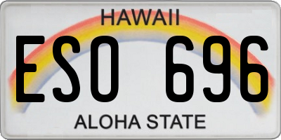 HI license plate ESO696