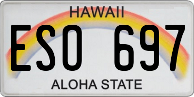 HI license plate ESO697