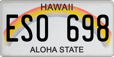 HI license plate ESO698
