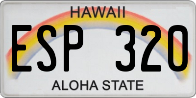 HI license plate ESP320