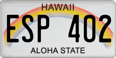 HI license plate ESP402