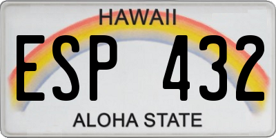 HI license plate ESP432