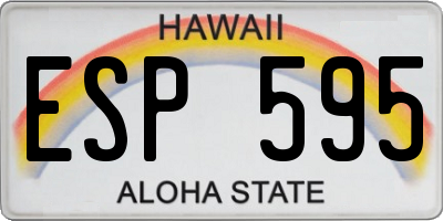 HI license plate ESP595