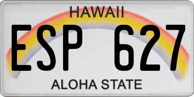 HI license plate ESP627