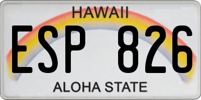 HI license plate ESP826