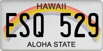 HI license plate ESQ529
