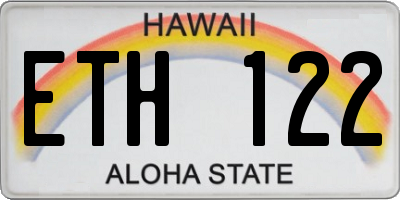 HI license plate ETH122