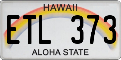 HI license plate ETL373