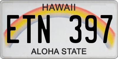 HI license plate ETN397