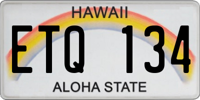 HI license plate ETQ134
