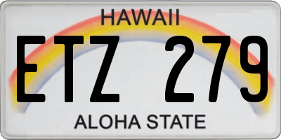HI license plate ETZ279