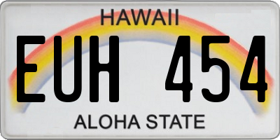 HI license plate EUH454