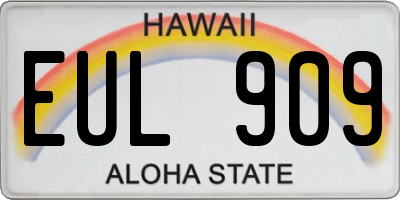 HI license plate EUL909