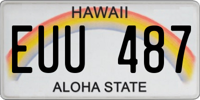 HI license plate EUU487