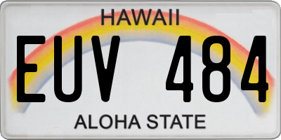 HI license plate EUV484