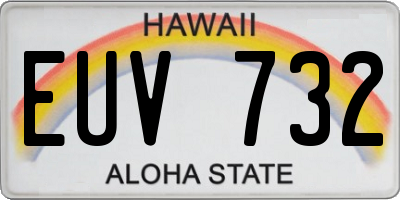 HI license plate EUV732
