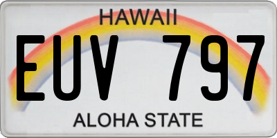 HI license plate EUV797
