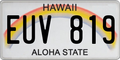 HI license plate EUV819