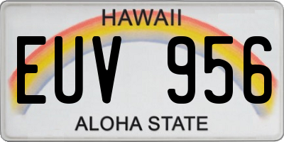 HI license plate EUV956